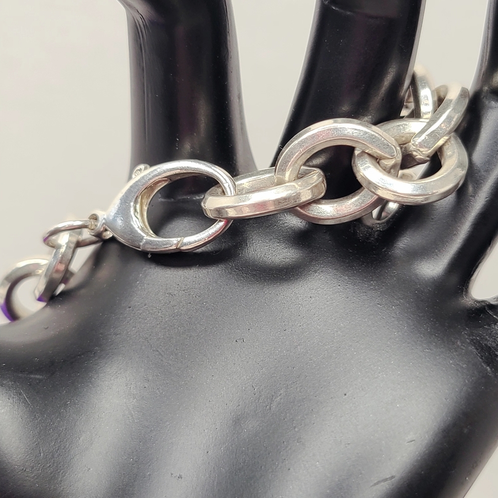 Sterling Silver Oval Link Braclet - image 2